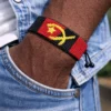 African Model with Angolan Flag bracelet