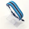Bostwana flag bracelet handcrafted in authentic flag colors on Clear Stand.