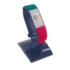 Mexico flag bracelet handcrafted in authentic flag colors on Black Stand.