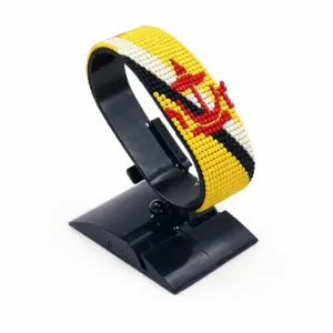 Brunei flag bracelet handcrafted in authentic flag colors