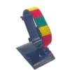 Cameroon flag bracelet handcrafted in authentic flag colors on Black Stand.
