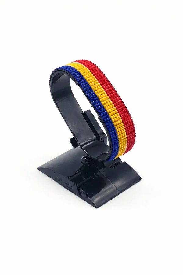 Chad flag bracelet handcrafted in authentic flag colors