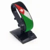 Jordan flag bracelet handcrafted in authentic flag colors on Black Stand.