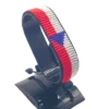Norway flag bracelet handcrafted in authentic flag colors on Black Stand.