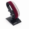 Qatar flag bracelet handcrafted in authentic flag colors on Black Stand.