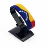 Venezuela flag bracelet with vibrant red, yellow, and blue beads, handcrafted adjustable wrist accessory.