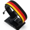 Germany flag bracelet handcrafted in authentic flag colors on Black Stand.
