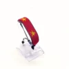 China flag bracelet handcrafted in authentic flag colors on Clear Stand.
