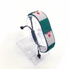 Handmade Algeria Flag Bracelet featuring the colors of the Algerian flag on an adjustable bracelet.