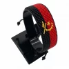 Angola Flag Bracelet Adjustable handcrafted with the colors of the Angolan flag.
