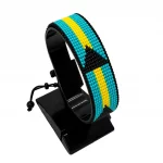 Bahamas Flag Bracelet Adjustable handcrafted with the colors of the Bahamas flag.