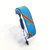DR Congo Flag Bracelet Adjustable handcrafted with beadwork in the colors of the DR Congo flag.