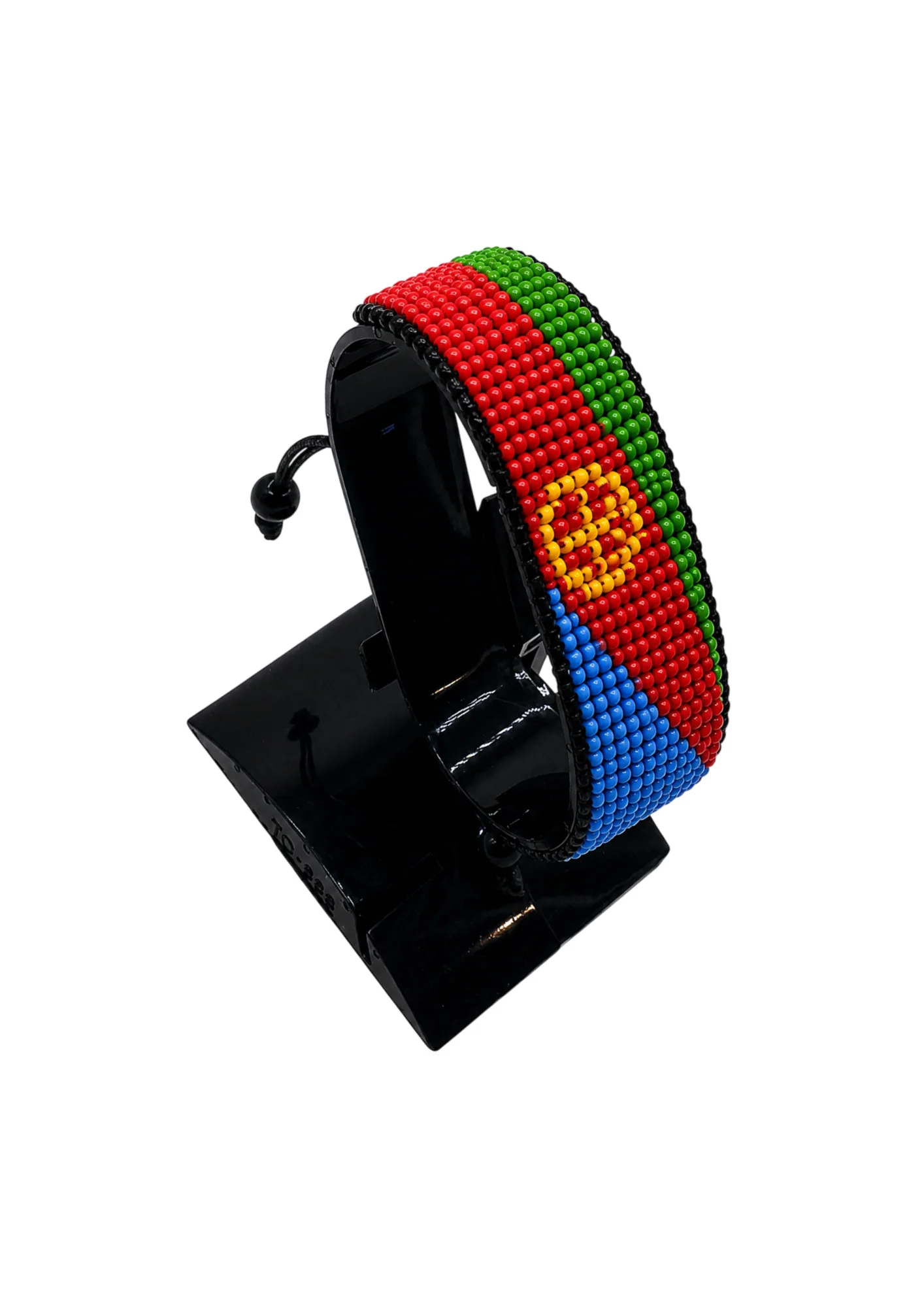 Eritrea Flag Bracelet Adjustable handcrafted with beadwork in the colors of the Eritrea flag.