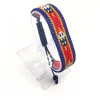 Eswatini Flag Bracelet Adjustable handcrafted with beadwork in the colors of the Eswatini flag.