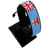 Fiji Flag Bracelet Adjustable handcrafted with beadwork in the colors of the Fiji flag.
