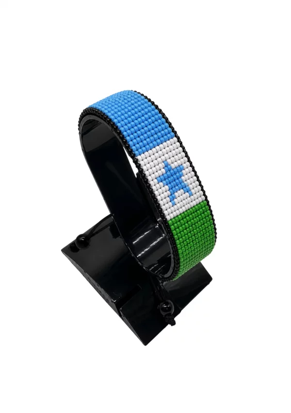 ubaland Flag Bracelet Adjustable handcrafted with beadwork in the colors of the Jubaland flag.