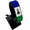 Lesotho Flag Bracelet Adjustable handcrafted with beadwork in the colors of the Lesotho flag.