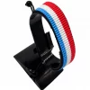 Luxembourg Flag Bracelet Adjustable handcrafted with beadwork in the colors of the Luxembourg flag.