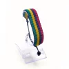 Mauritius Flag Bracelet Adjustable handcrafted with beadwork in the colors of the Mauritius flag.