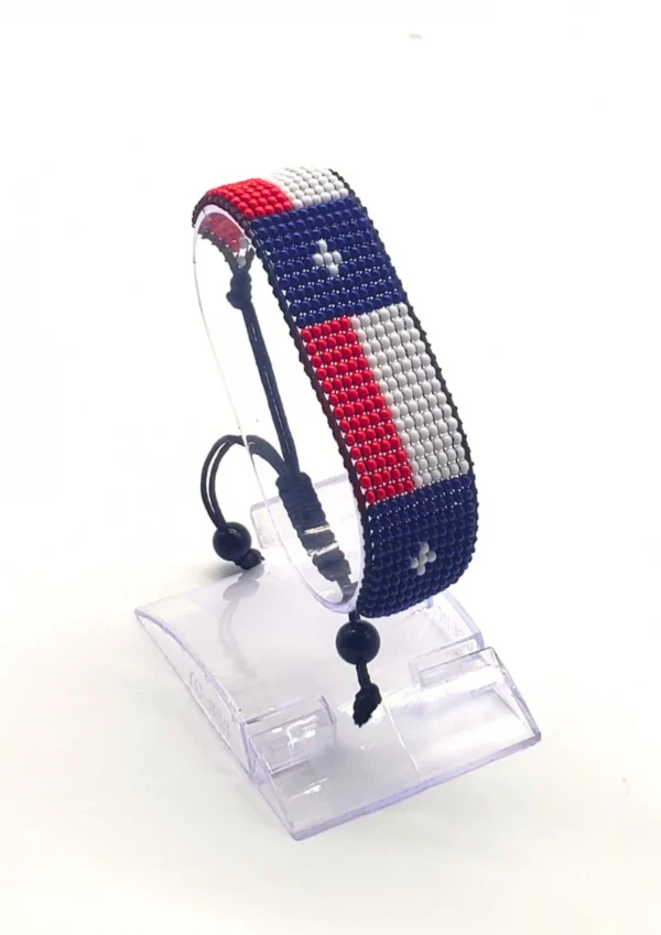 Netherlands Flag Bracelet Adjustable handcrafted with beadwork in the colors of the Netherlands flag.