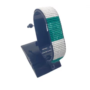 Nigeria Flag Bracelet Adjustable handcrafted with beadwork in the colors of the Nigeria flag.