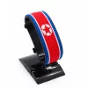 North Korea Flag Bracelet Adjustable handcrafted with beadwork in the colors of the North Korea flag.