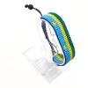 Rwanda Flag Bracelet Adjustable handcrafted with beadwork in the colors of the Rwanda flag.