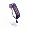 South Sudan Flag Bracelet Adjustable handcrafted with beadwork in the colors of the South Sudan flag.