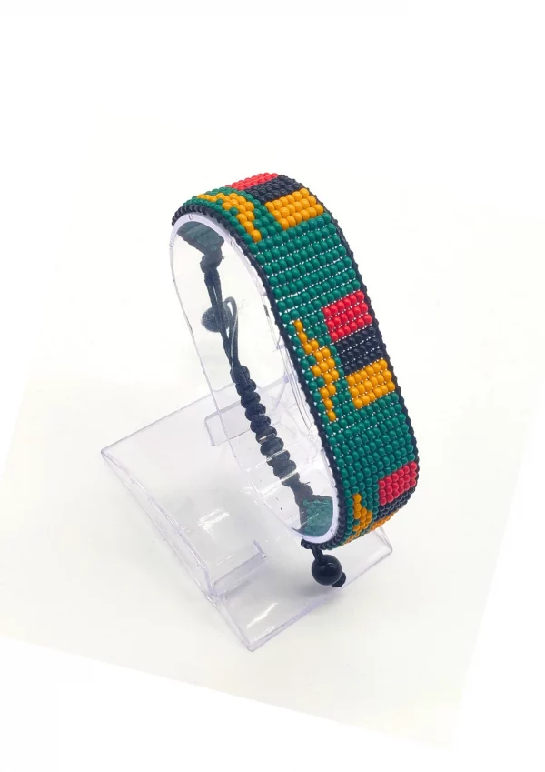 Zambia Flag Bracelet Adjustable 🇿🇲 Handmade Beaded & Adjustable