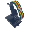 Zimbabwe Flag Bracelet Adjustable handcrafted with beadwork in the colors of the Zimbabwe flag.