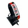 Angola Flag Bracelet With Name Adjustable handcrafted with beadwork in the colors of the Angola flag and the name "Angola".