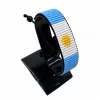 Argentina Flag Bracelet Adjustable handcrafted with beadwork in the colors of the Argentina flag.