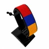 Armenia Flag Bracelet Adjustable handcrafted with beadwork in the colors of the Armenia flag.