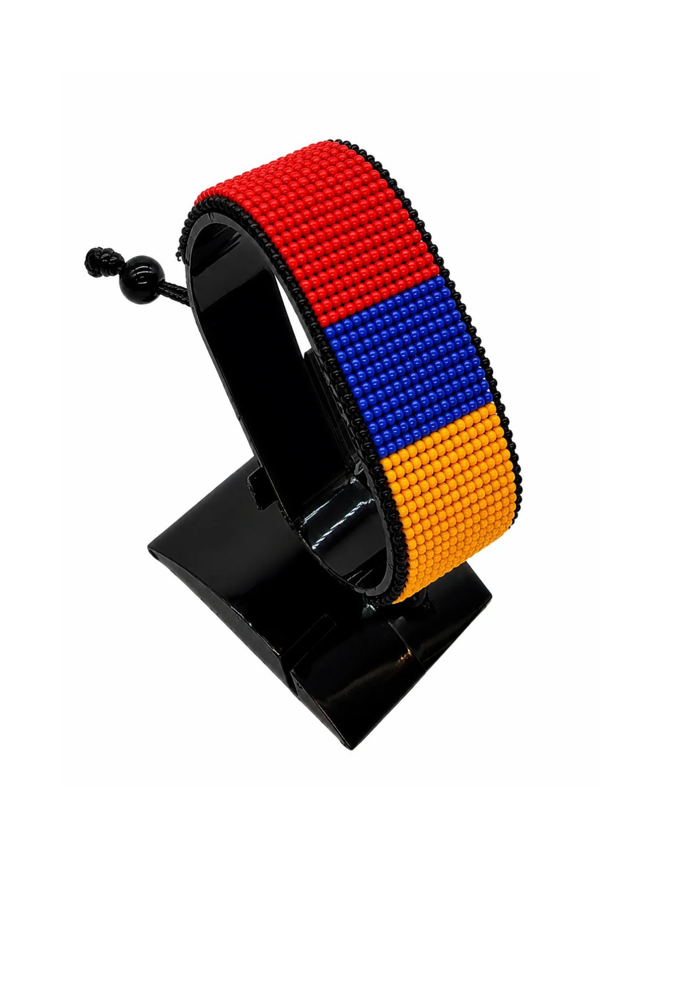 Armenia Flag Bracelet Adjustable 🇦🇲 – a handcrafted beaded adjustable bracelet designed to showcase Armenian pride and heritage. 🇰🇪 Handmade in Kenya