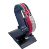 Austria-Kenya Combo Flag Bracelet Adjustable handcrafted with beadwork in the colors of the Austria and Kenya flags.