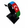 Azerbaijan Flag Bracelet Adjustable handcrafted with beadwork in the colors of the Azerbaijan flag.