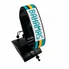 Bahamas Flag Bracelet With Name Adjustable handcrafted with beadwork in the colors of the Bahamas flag and the name "Bahamas".