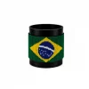 Brazil Signature Flag Bracelet Long Neck with Buttons handcrafted with premium beadwork featuring the Brazil flag and button closure.