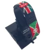 Burundi Kenya Combo Flag Bracelet Adjustable handcrafted with beadwork in the colors of the Burundi and Kenya flags.