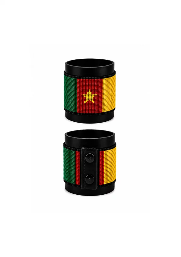 Cameroon Signature Flag Bracelet Long Neck with Buttons.