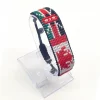 Canada-Kenya Combo Flag Bracelet Adjustable handcrafted with beadwork in the colors of the Canada and Kenya flags.