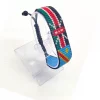 DRC Congo Kenya Combo Flag Bracelet Adjustable handcrafted with beadwork in the colors of the Democratic Republic of the Congo and Kenya flags.
