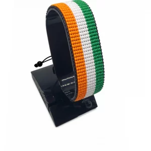 Côte d'Ivoire Flag Bracelet Adjustable handcrafted with beadwork in the colors of the Côte d'Ivoire flag.