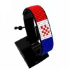 Croatia Flag Bracelet Adjustable handcrafted with beadwork in the colors of the Croatia flag.