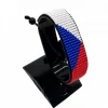Czech Republic Flag Bracelet Adjustable handcrafted with beadwork in the colors of the Czech Republic flag.