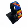 DRC Congo Uganda Combo Flag Bracelet Adjustable handcrafted with beadwork in the colors of the Democratic Republic of the Congo and Uganda flags.