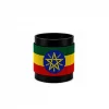 Ethiopia Signature Flag Bracelet Long Neck with Buttons handcrafted with beadwork in the colors of the Ethiopia flag.