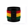 Ghana Signature Flag Bracelet Long Neck with Buttons handcrafted with premium beadwork featuring the Ghana flag and button closure.