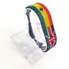 Ghana Kenya Combo Flag Bracelet Adjustable handcrafted with beadwork in the colors of the Ghana and Kenya flags.
