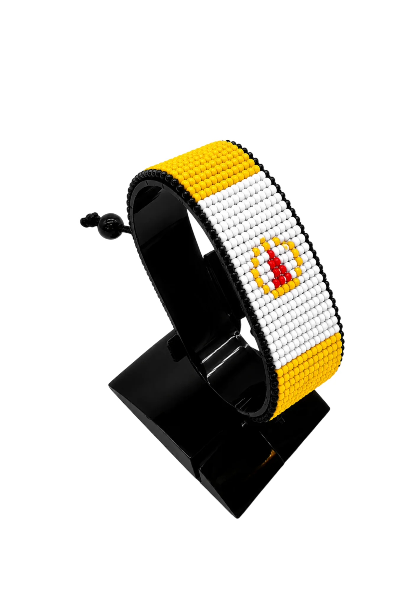 Holy See (Vatican City) Flag Bracelet Adjustable handcrafted with beadwork in the colors of the Holy See flag